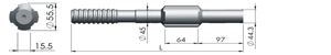 Shank Komatsu KDH10(4 Spline)