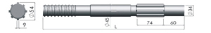 Shank Atlas Copco COP1036HB / COP1038HB / COP1238 / COP 1238LE / COP1238ME
