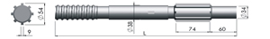 Shank Atlas Copco COP1038HL / COP1238MR