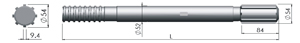 Shank Atlas Copco COP1550 / COP1838ME